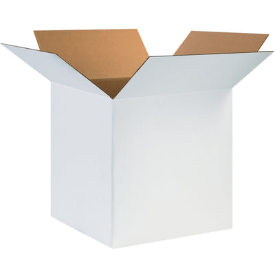 20 x 20 x 20 White Corrugated Boxes - Bundle of 10